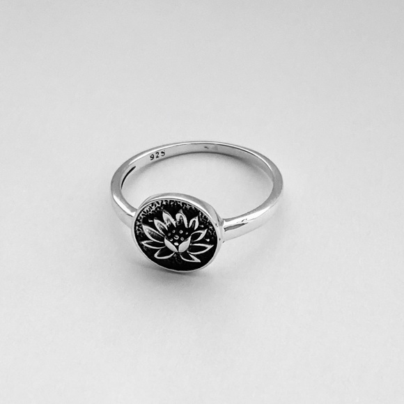 Sterling Silver Bloom Lotus Ring, Flower Rings, Spirit Flowers, Floral - Picture 3 of 13